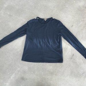 Lilla P Navy Long Sleeve with shoulder cut outs